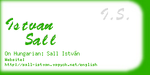 istvan sall business card