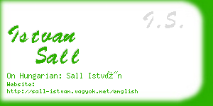 istvan sall business card